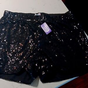 Black sequence shorts, sugar and jade, size xl (16-18)
